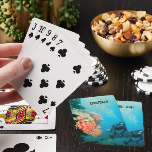 Scuba Diving Personalisiert Spielkarten