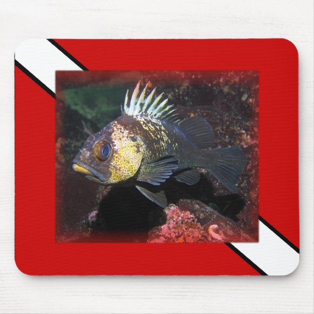 Scuba Diving Rockfish - Mousepad (Vorne)