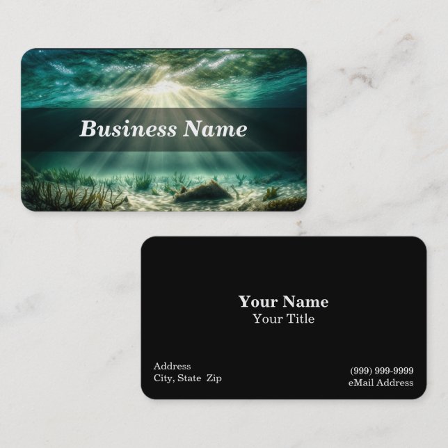 Scuba Diving / Schnorcheln Business Card Visitenkarte (Vorne/Hinten)