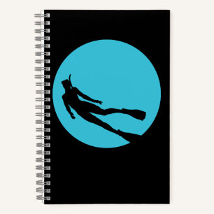 Scuba Diving Silhouette Notizbuch