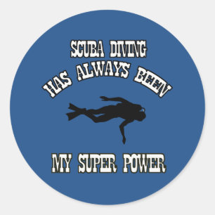 SCUBA DIVING Sportdesigns Runder Aufkleber