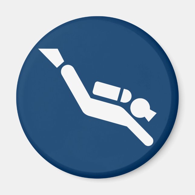 Scuba Diving Symbol Magnet (Vorne)