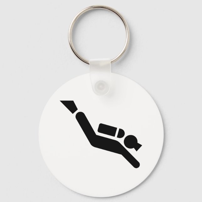 Scuba Diving Symbol Schlüsselanhänger (Vorderseite)