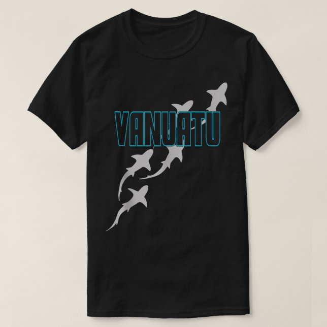 Scuba Diving Vanuatu Scuba Tauchen mit Haien Vanu T-Shirt (Design vorne)