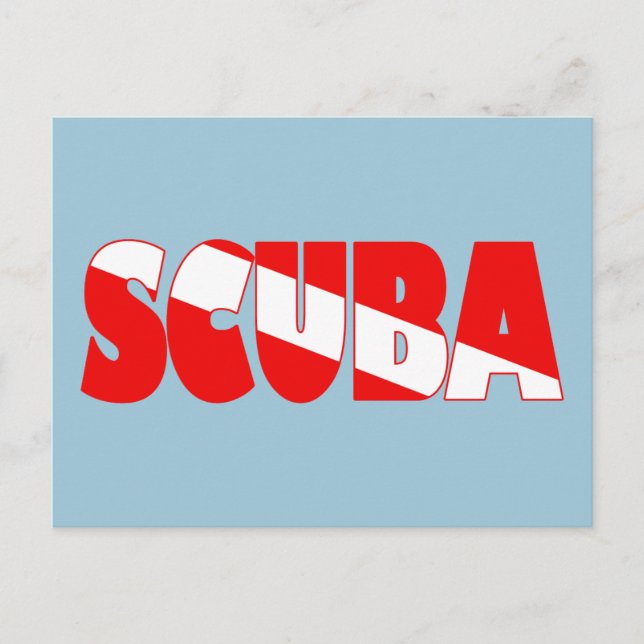Scuba (Englisch) Postkarte (Vorderseite)