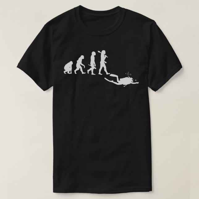 Scuba Evolution Funny Scuba Diving Evolution T-Shirt (Design vorne)