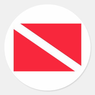 SCUBA-Flag - Anpassbar Runder Aufkleber