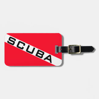 SCUBA FLAG. ROTE SCUBA-FLAGE GEPÄCKANHÄNGER