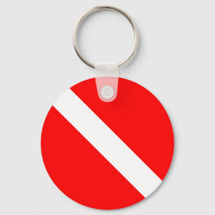 SCUBA für die klassische Flagge für Taucher Schlüsselanhänger