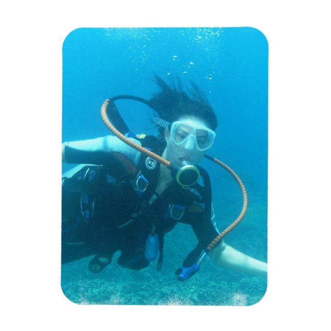 Scuba Girl Flexible Magnet (Vertikal)