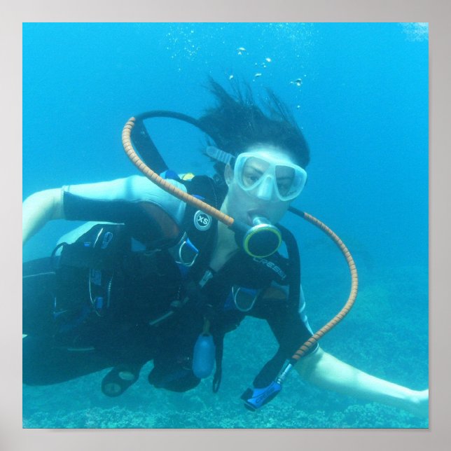 Scuba Girl Poster (Vorne)