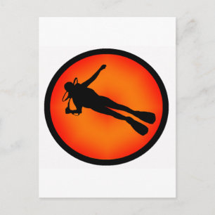 SCUBA IN DUSK POSTKARTE