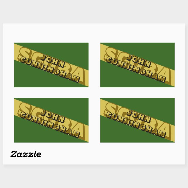 SCUBA NITROX. SCUBA CAMOUFLAGE. MILITAR STIL. RECHTECKIGER AUFKLEBER (Blatt)