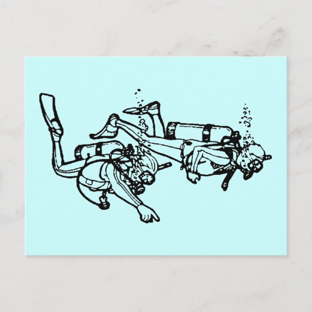 Scuba! Postkarte (Vorderseite)