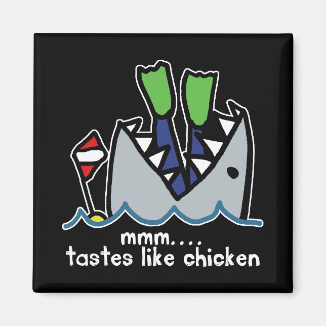 Scuba schmeckt Hühnerhai Magnet (Vorne)