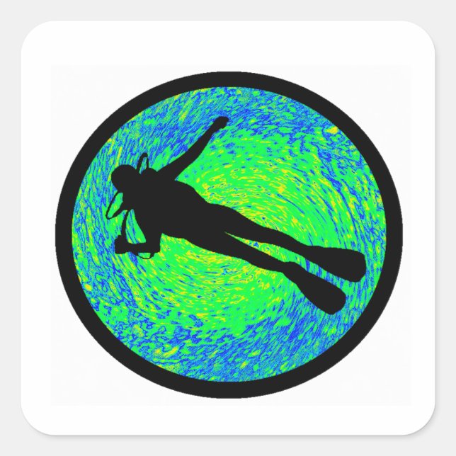 SCUBA SO REAL QUADRATISCHER AUFKLEBER (Vorderseite)