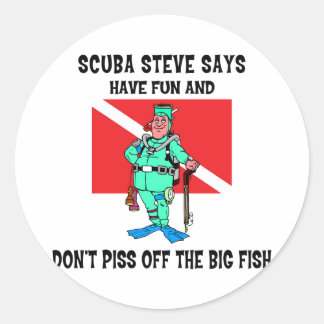SCUBA Steve Runder Aufkleber