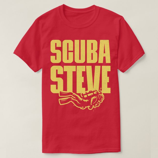 Scuba Steve Typografie Design T-Shirt (Design vorne)
