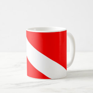Scuba-Taucher-Symbol mit roter Diagonale Kaffeetasse