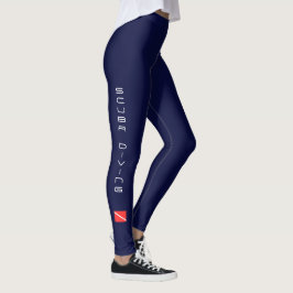 SCUBA TAVING LEGGINGS, CUSTOM SCUBA DIVERS GIFT L LEGGINGS