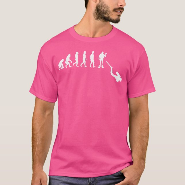 Scubadierende Evolution Funny Scuba Diver Ent T-Shirt (Vorderseite)