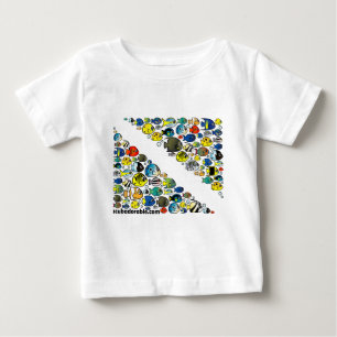 Scubadorable Taucher kennzeichnen unten Baby T-shirt