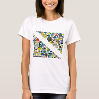 Scubadorable Taucher kennzeichnen unten T-Shirt