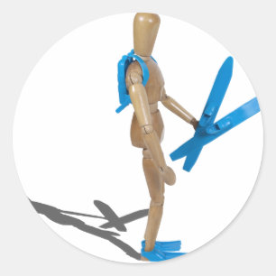 ScubaEquipmentSkiis030111 Runder Aufkleber