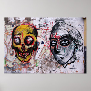 Scull Street Art von Las Palmas Poster