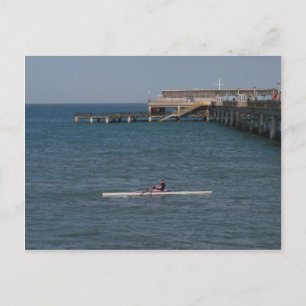 Sculling am Meer Postkarte