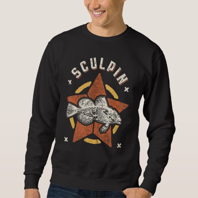 Sculpin Vintage Retro Classic Animal Sweatshirt (Vorderseite)