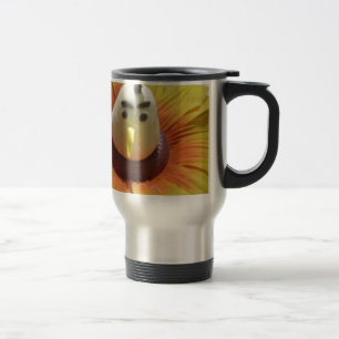Sculpted Bird in Sunflower Art Print Reisebecher