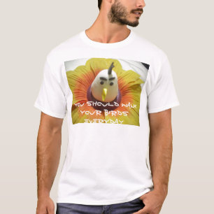 Sculpted Bird in Sunflower Art Print T-Shirt