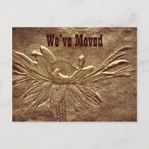 Sculpted Daisy New Address Moving Postcard Ankündigungspostkarte