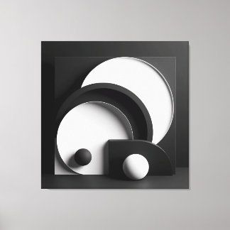 Sculpted Harmony of Shadowed Forms Leinwanddruck
