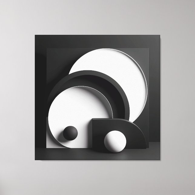 Sculpted Harmony of Shadowed Forms Leinwanddruck (Vorderseite)