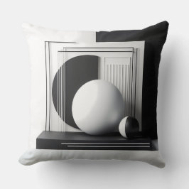 Sculptural Dialogue in Contrast Kissen