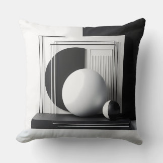 Sculptural Dialogue in Contrast Kissen