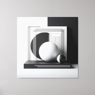 Sculptural Dialogue in Contrast Leinwanddruck