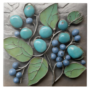 Sculptured Blaubeer-Mosaik Fliese