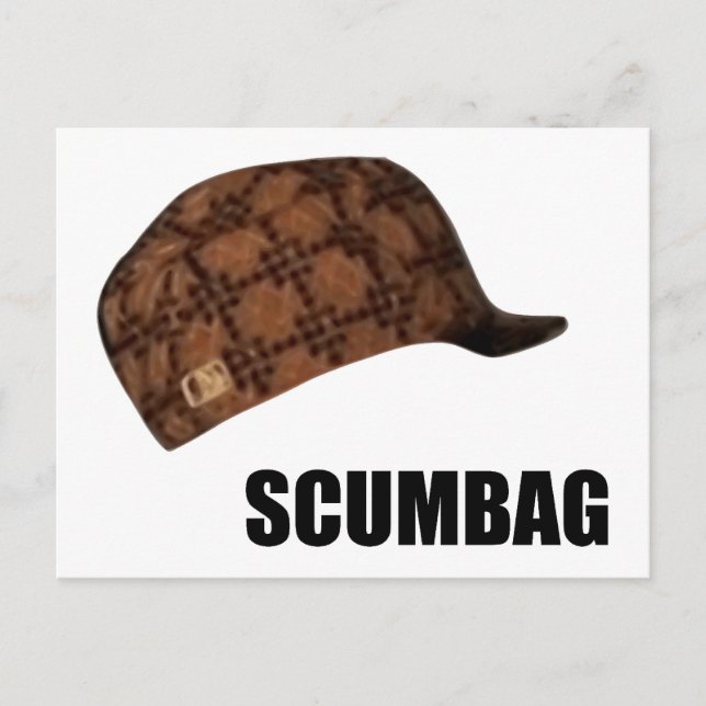 Scumbag Steve Hat Meme Postkarte (Vorderseite)