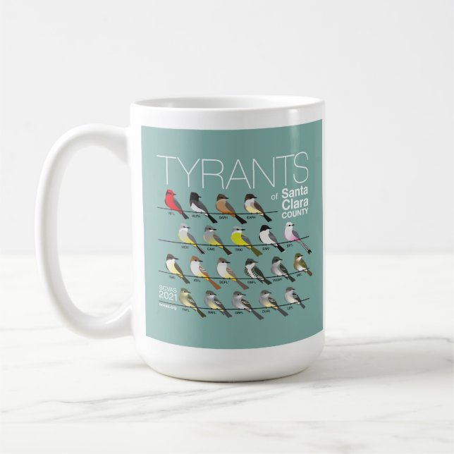 SCVAS-Tasse: Tyrannen des Santa Clara Landkreises, Kaffeetasse (Links)