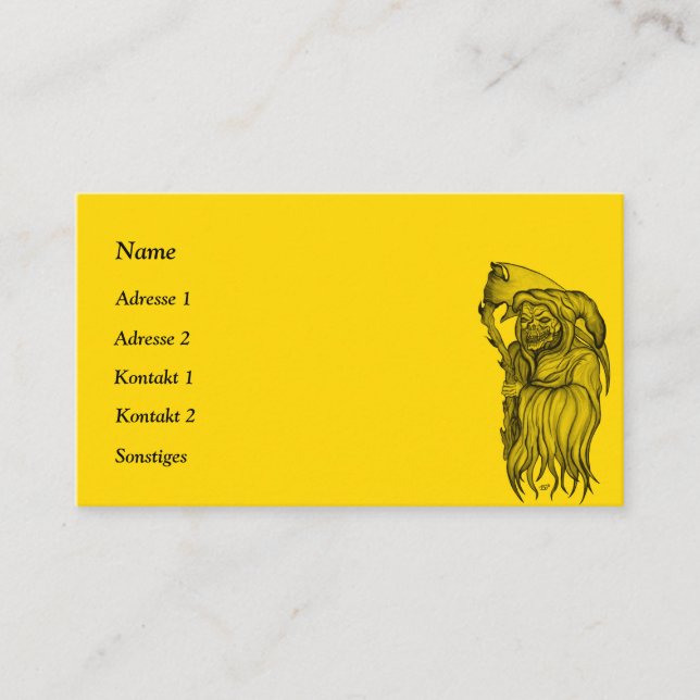 Scythe man - Der Tod, der grimmige Sensenmann Visitenkarte (Vorderseite)