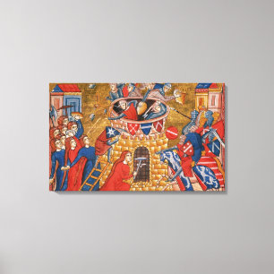 Scythian Frauen, die ihre Feinde belagern Leinwanddruck