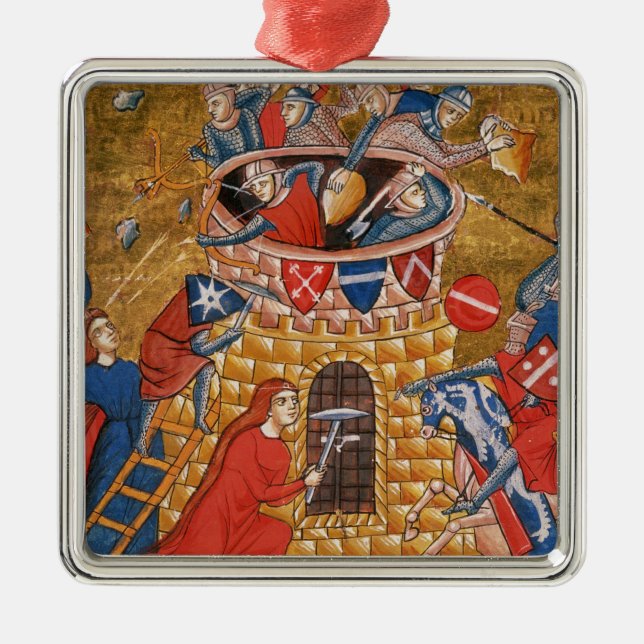 Scythian Frauen, die ihre Feinde belagern Silbernes Ornament (Vorne)