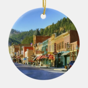 SD, Deadwood, Historic Gold Mining town Keramik Ornament