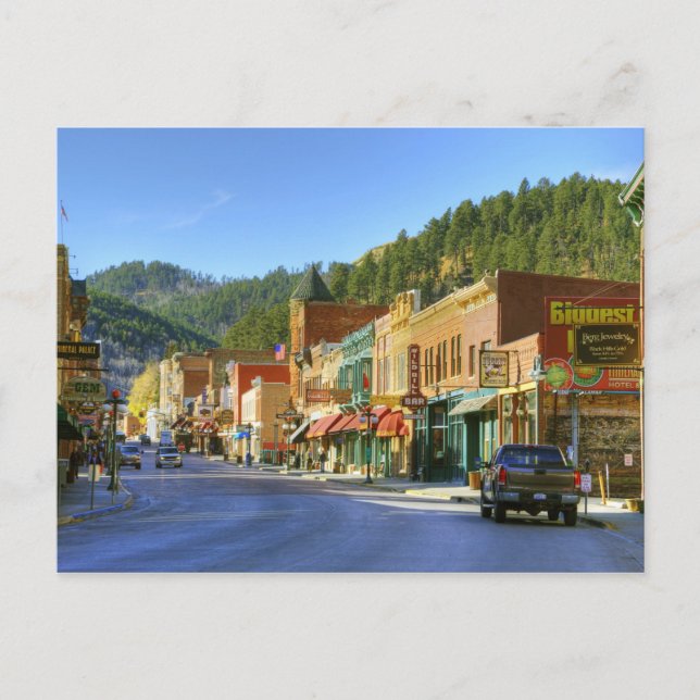 SD, Deadwood, Historic Gold Mining town Postkarte (Vorderseite)