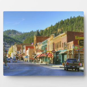 SD, Deadwood, Historische Goldgräberstadt Fotoplatte