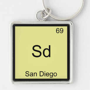 Sd - San Diego Funny Element Chemistry Symbol T-Sh Schlüsselanhänger