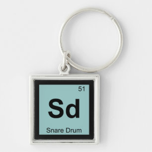 Sd - Synare Drum Chemistry Periodisches Tabellensy Schlüsselanhänger